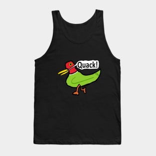 Funny Duck Quacking Tank Top